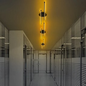 Čierne LED stropné svietidlo 10x86 cm Umut – Opviq lights