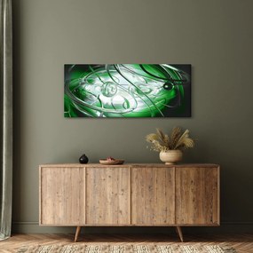Zelený abstraktný obraz (120x50 cm)