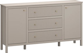 Komoda, sivohnedá Taupe/dub craft zlatý, KLIO 2D3S
