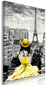 Artgeist Obraz - Paris Colour (1 Part) Vertical Yellow Veľkosť: 60x90, Verzia: Premium Print