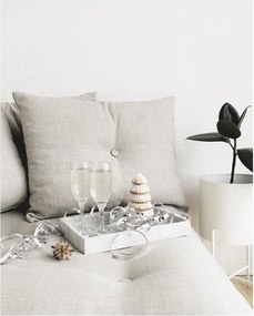 Podnožka so sivým poťahom Karup Design Senza Natural/Grey