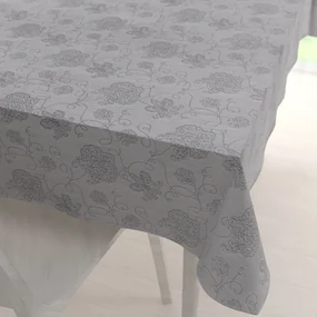 Biante Teflónový obdĺžnikový obrus TF-083 Kvetované ornamenty na sivom 60x100 cm