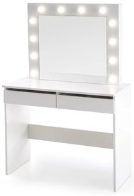 Toaletný stolík s LED osvetlením HOLLYWOOD 140x94 cm biela