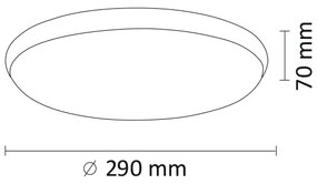 LED Stropné svietidlo KERN LED/15W/230V nikel