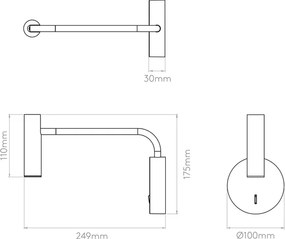 ASTRO LIGHTING ASTRO 1058056 ENNA WALL LED NIKEL