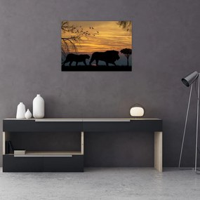 Sklenený obraz Safari (70x50 cm)