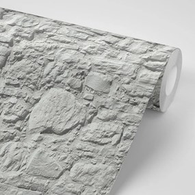 Samolepiaca fototapeta šedá stena z kameňa - 375x250