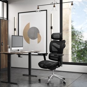 Kancelárska ergonomická stolička Diablo V-Commander, Čierno-Čierny