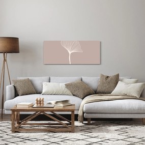 Obraz - Béžové listy N⁰5 (120x50 cm)