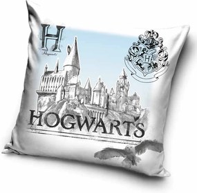 DETSKÁ DEKORAČNÁ OBLIEČKA NA VANKÚŠ HARRY POTTER 40X40 CM VZOROVANÁ