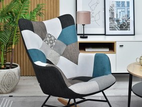 Kreslo Sibyla (patchwork + buk biely). Akcia -18%. Vlastná spoľahlivá doprava až k Vám domov. 1110397
