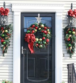 Tutumi, vešiak na vianočnú dekoráciu dverí 37cm, oceľ, CHR-08510