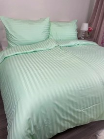 Obliečky damaškové zelené TiaHome - 1x Vankúš 90x70cm, 1x Paplón 140x200cm