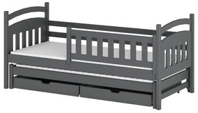 Detská posteľ 80 x 180 cm GLYNDA (s roštom a úl. priestorom) (grafit). Vlastná spoľahlivá doprava až k Vám domov. 1013022