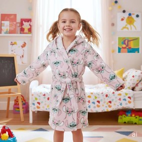 Dievčenský fleece župan s kapucňou Lilo &amp; Stitch, EU 104