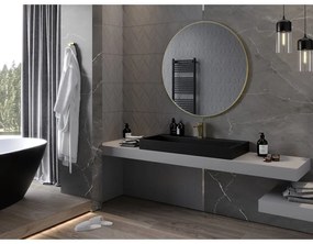 Mexen Loft, okrúhle kúpeľňové zrkadlo 100 cm, farba rámu zlatá lesklá, 9850-100-100-000-50