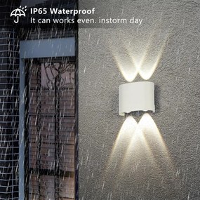 Brilagi - LED vonkajšie nástenné svietidlo FLAREBOX LED/4W/230V biele IP65