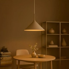 Závesné svietidlo Capital, 1x tmavobéžové kovové tienidlo, (fi 46cm), be