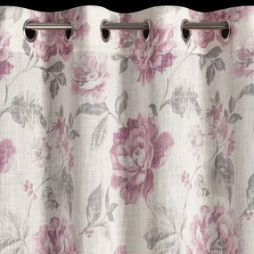 ZÁVES NA KRÚŽKOCH DAVENA 140X250 CM KVETY