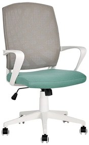 Otočná kancelárska stolička sivá/modrá BONNY Beliani