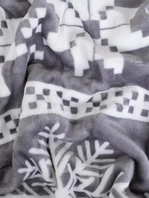 Obliečka na vankúš mikroplyš 70 × 90 cm – Vianoce sivé