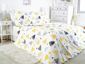 Obliečky z renforcé bavlny TRIANGLE biele Rozmer obliečky: 70 x 90 cm | 140 x 200 cm
