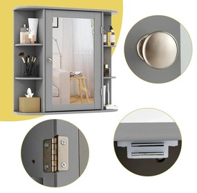 Kúpeľňová skrinka, sivá