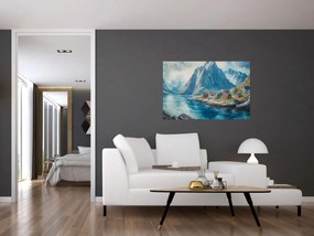 Obraz - Nórska dedinka (90x60 cm)