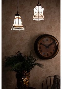 Stropná Tiffany lampa hnedé pruhy BrownLine - Ø 15*115 cm E14/max 1*25W