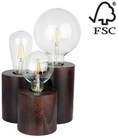 Spot-Light 2266376 - Stolná lampa VINCENT 3xE27/15W/230V buk
