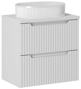 Závesná skrinka Nova Biela I s doskou a umývadlom 60 cm biela