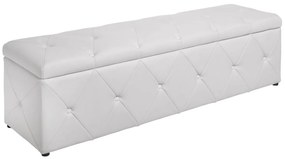 Dizajnová lavica Spectacular 140 cm biela koženka