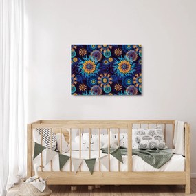 Sklenený obraz - 3D kvety (70x50 cm)