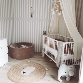 Tapeta rustikálna béžová biela 280x50 cm