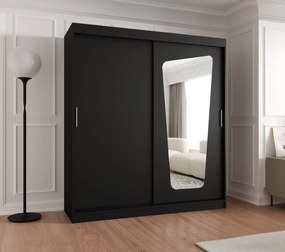 Šatníková skriňa 180 cm Mokka (čierna). Akcia -52%. Vlastná spoľahlivá doprava až k Vám domov. 1126033