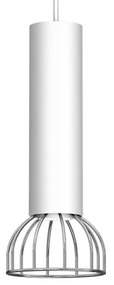 Luster na lanku DANTE 1xGU10/25W/230V biela/lesklý chróm