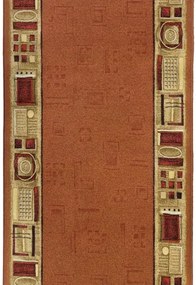 Koberce Breno Behúň JENA 84, šíře role 80 cm, oranžová, viacfarebná