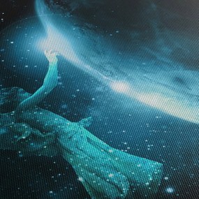 Obraz anjela (s hodinami) (90x30 cm)