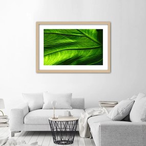 Gario Plagát Štruktúra listov Farba rámu: Bez rámu, Rozmery: 60 x 40 cm