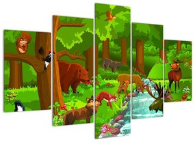 Detský obraz: lesné príroda