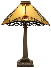 Rustikálna vitrážová stolná lampa Tiffany 36*50
