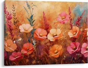 Obraz - Lúčne kvety, maľba (70x50 cm)