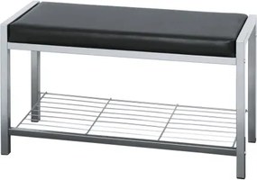 Predsieňová lavica s priehradkou na topánky Enya, čierny sedák%