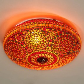 Prisadené stropné svietidlo mozaika orient Melon FIRE Ø38