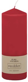 Červená sviečka Eco candles by Ego dekor Top, doba horenia 50 h