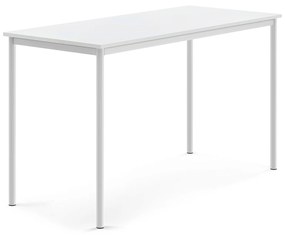 Stôl BORÅS, 1600x700x900 mm, laminát - biela, biela