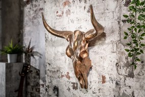Dekoratívna socha Skull Matador - medená platina