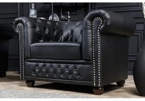 Kreslo 41448 Chesterfield Antique Čierna  - Komfort-nábytok