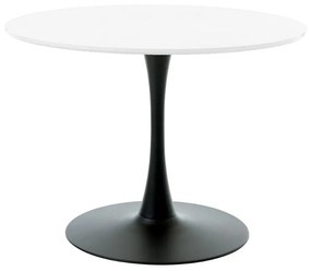 Dizajnový jedálenský stôl Valenzuela 100 cm biely