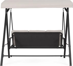 Antracitová/béžová kovová záhradná hojdačka Taurus – Bizzotto